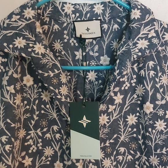 Tuckernuck Tops - Tuckernuck Margot Chambrey Wildflower Blouse